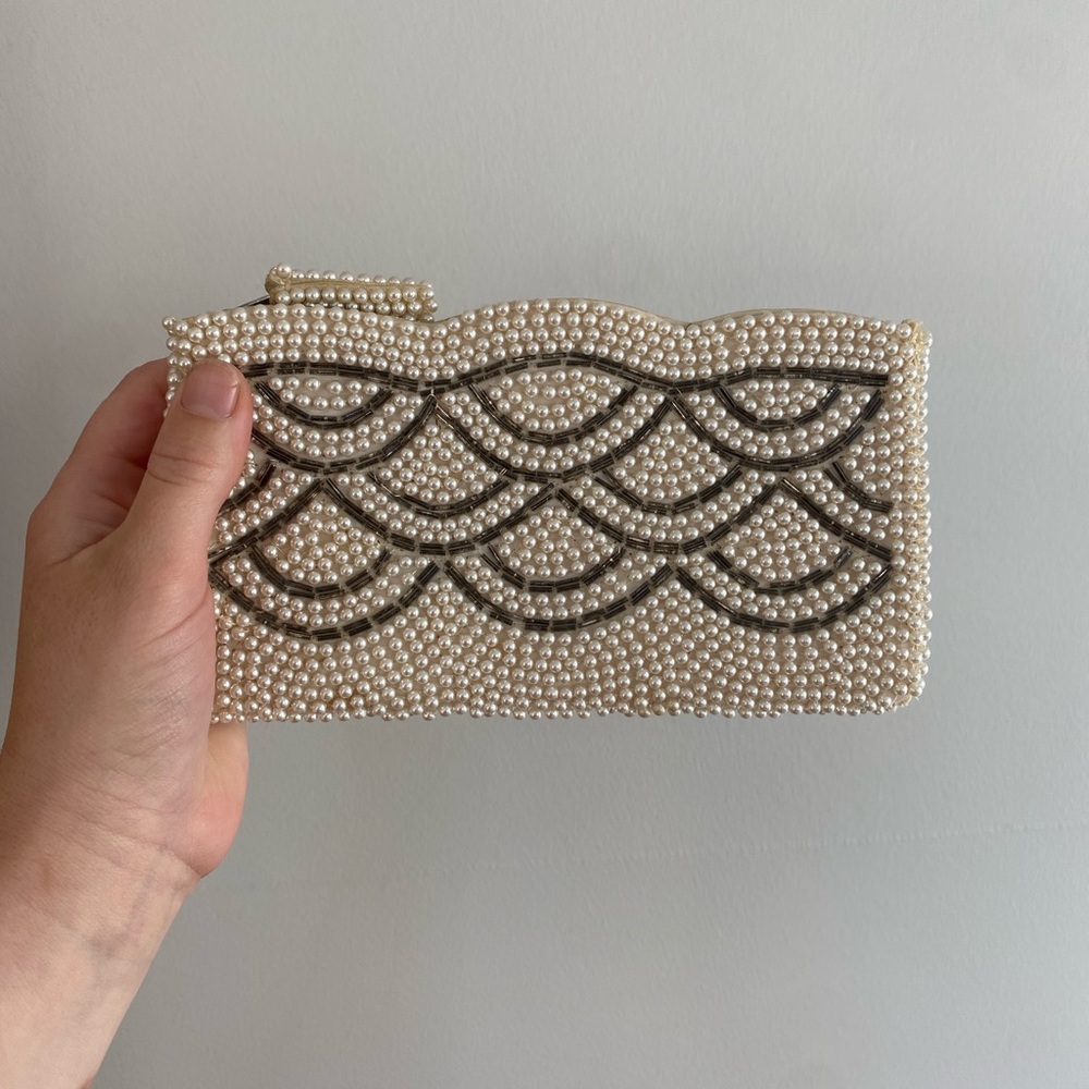 Vintage pearl clutch
